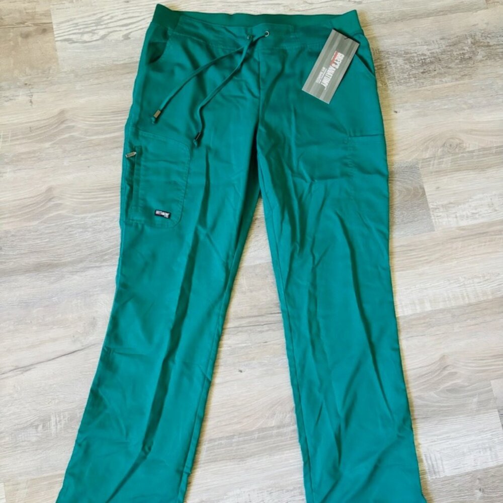 NEW Grey's Anatomy Barco 6 Pkt Tie Front Cargo Pant Scrubs (Sz M)